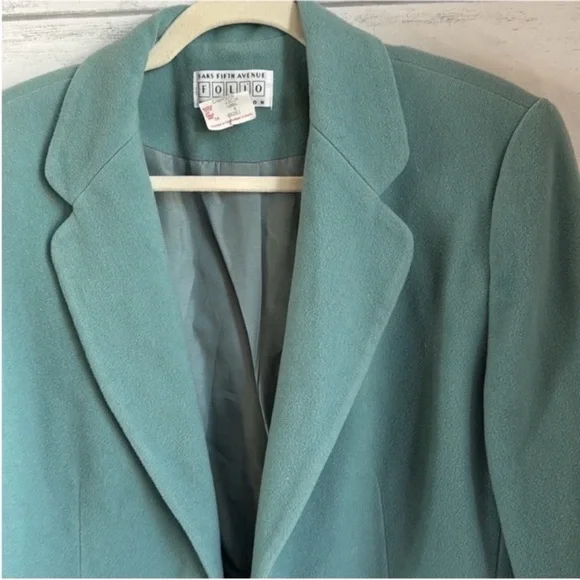 Vintage Saks Fifth Avenue Cashmere /Wool Blazer Coat - Picture 2 of 7